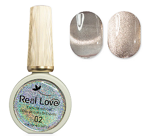 ESMALTE EM GEL REFLETIVO OLHO DE GATO Nº2 REAL LOVE