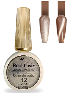 ESMALTE EM GEL REFLETIVO OLHO DE GATO N°12 REAL LOVE