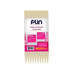 PLIN PALITO DE UNHA DE BAMBU CHANFRADO 12,5 X 3CM C/ 50UN