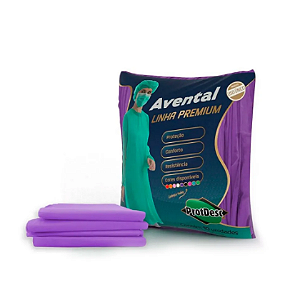 AVENTAL LILAS TAMANHO UNICO PROTDESC 10UNID MANGA LONGA