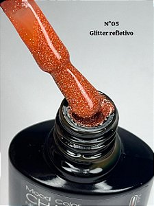 ESMALTE GEL LOVEYES Nº5 COLEÇÃO NEON DIAMANTE GLITTER REFLETIVO/ THERMAL