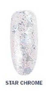 PÓ FLAKE PRATEADO STAR CHROME BLUWE