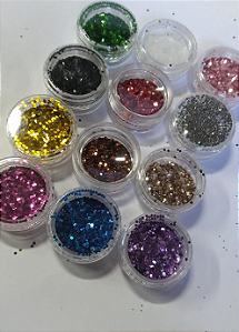 GLITTER PARA DECORAÇÃO (CORES E EXPESSURAS)