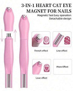 IMÃ MAGNETICO CORAÇÃO 3 EM 1 BELLA ROSA