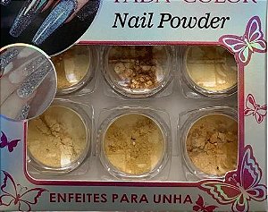 PO CROMADO FADA COLOR NAIL POWDER (TONS DOURADOS)