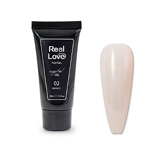 POLYGEL REAL LOVE CRYSTAL GEL 02 BRANCO 30ML