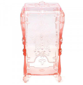 PORTA ALGODAO PRENSADO ACRILICO ROSA