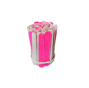 PLIN LIXA DE UNHA ROSA 8CM -  C/ 100 UNIDADES