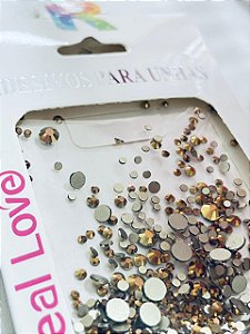 CRYSTAL STRASS DOURADO REAL LOVE