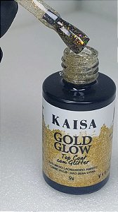 TOP COAT C/ GLITTER GOLD GLOW 9G KAISA