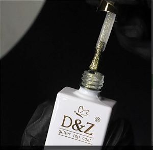 TOP COAT GLITTER DOURADO 8ML D&Z