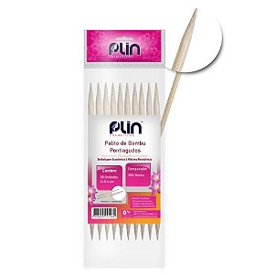 PLIN PALITO DE UNHA DE BAMBU 14CM X 4MM PONTIAGUDOS  PCT - C/ 50 UNIDADES