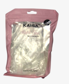 REFIL TIPS BAILARINA 500 UNIDADES TRANSPARENTE KAISA 10 TAMANHOS SEM MARCAÇAO