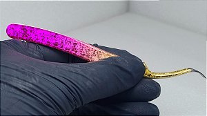 PINÇA CURVA ROSA DOURADO LEEFEN (CURVA EM C DELICADA)