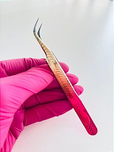 PINÇA ROSA E DOURADO BEAUTY TOOLS (PONTA RETA DELICADA)