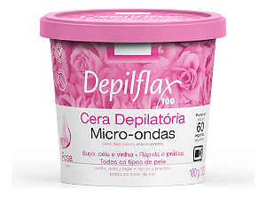 CERA MICROONDAS DEPILFLAX ROSAS 100G