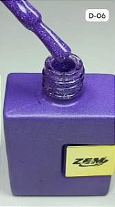 ESMALTE EM GEL COLEÇÃO D N°06 GLITTER 15ML ZEM