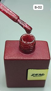 ESMALTE EM GEL COLEÇÃO B N°02 GLITTER15ML ZEM