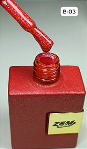 ESMALTE EM GEL COLEÇÃO B N°03 GLITTER 15ML ZEM