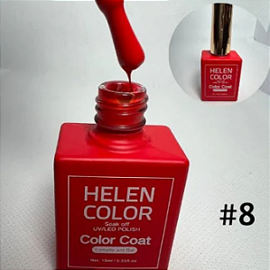 ESMALTE EM GEL Nº08 15ML TONS VERMELHO HELEN COLOR