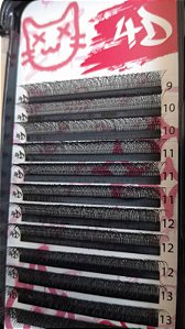 CILIOS CURVATURA C ESPESSURA 0.07 MIX 9 AO 14 4D BAD PINK