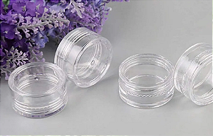 POTE PARA GLITTER TRANSPARENTE COM TAMPA