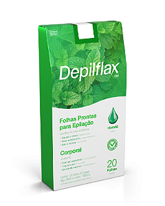 FOLHAS PRONTAS PARA DEPILAÇÃO CORPORAL HORTELÃ 20 FOLHAS