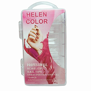 TIPS CURVATURA C BAILARINA C/120 TRANSPARENTE HELEN COLOR