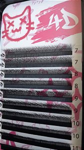 CILIOS 4D TAMANHO M-0.07 MIX 7 AO 12  BAD PINK