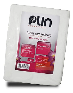 PLIN TOALHA PEDICURE 30X40CM DESCARTAVEL C/ 50 UNIDADES 45G