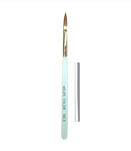 PINCEL ACRILICO HELEN COLOR Nº6 COM TAMPA VERDE