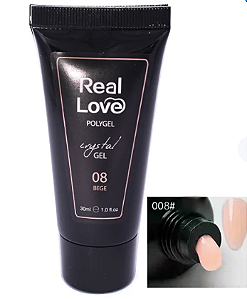 POLYGEL REAL LOVE CRYSTAL GEL 08 BEGE 30ML