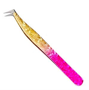 PINÇA CURVA ROSA DOURADO MEY (RETA CURTA)