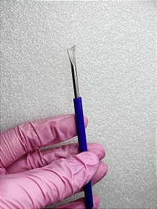 ESPATULA MISTA DE INOX COM SILICONE ROXO ISIS CUTELARIA