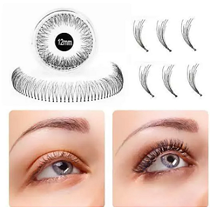 CÍLIOS POSTIÇOS FIO A FIO 12MM DAFU