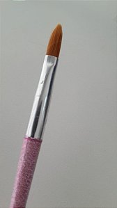 PINCEL PARA ACRILICO CABO EM GLITTER ROSA