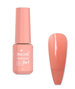 ESMALTE EM GEL Nº09 3 EM 1 BASE/ESMALTE/TOP COAT REAL LOVE 5ML