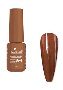 ESMALTE EM GEL Nº041 3 EM 1 BASE/ESMALTE/TOP COAT REAL LOVE 5ML