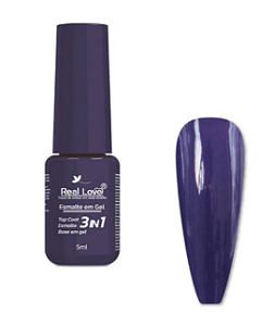 ESMALTE EM GEL Nº058 3 EM 1 BASE/ESMALTE/TOP COAT REAL LOVE 5ML