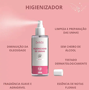 HIGIENIZADOR PREP DE UNHAS FLORAL BELTRAT 260ML