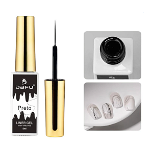 ESMALTE EM GEL PONTA FINA PRETO DAFU
