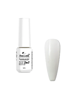 ESMALTE EM GEL Nº01 3 EM 1 BASE/ESMALTE/TOP COAT REAL LOVE 5ML