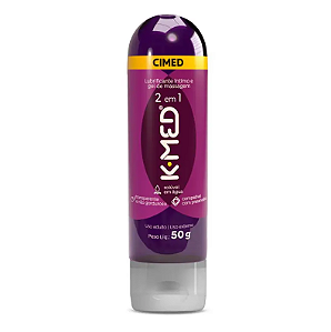 LUBRIFICANTE INTIMO E GEL DE MASSAGEM K-MED 2 EM 1 50G CIMED
