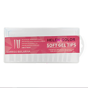 SOFT GEL TIPS SORRISO BAILARINA 240 PÇS HELEN COLOR