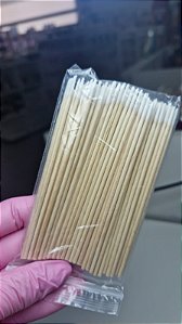 MINI PALITO COM ALGODAO 10CM C/100UN