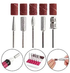 KIT 6 BROCA DIAMANTADA E 6 LIXAS