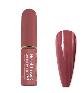 ESMALTE EM GEL Nº37 3 EM 1 BASE/ESMALTE/TOP COAT REAL LOVE 5ML