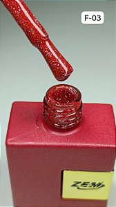ESMALTE EM GEL COLEÇÃO F N°03 GLITTER 15 ML ZEM