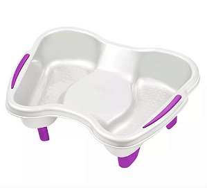 BACIA COM PEDESTAL PARA PEDICURE BRANCA SANTA CLARA