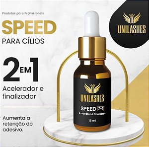 SPEED 2 EM 1 - ACELERADOR E FINALIZADOR UNILASHES - 15ML